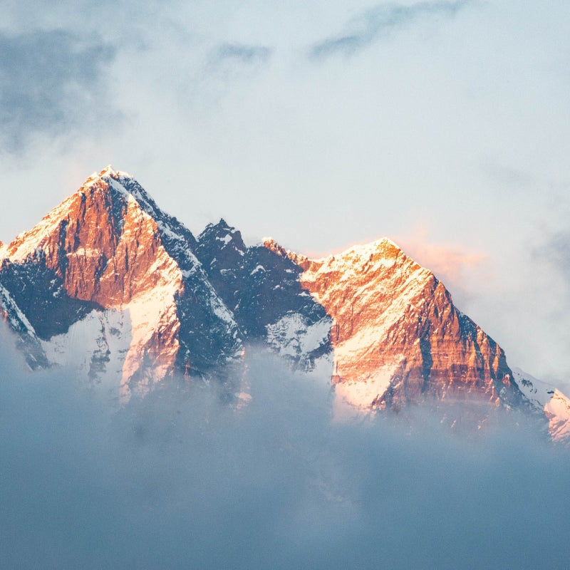How Tall is Mount Everest - Mount Everest Above the Clouds, Nepal.