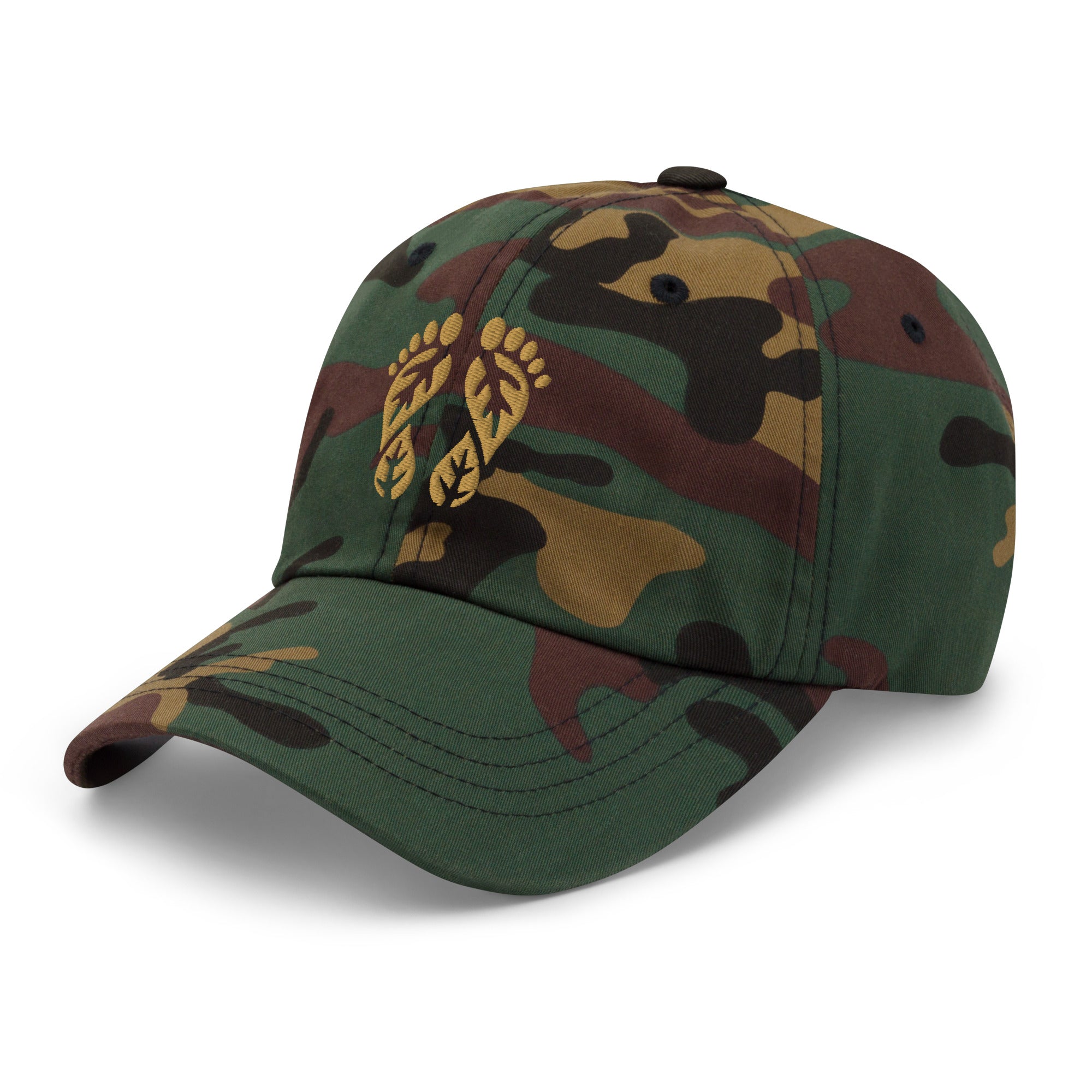 Go wild with our Green Camo Nature Hat. This distinctive Nature Dad Hat offers a bold statement for your Nature Clothing collection of Nature Hats.