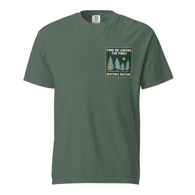 Blue Spruce Find Me Among The Pines Tree Shirt, a premium Tree T-shirt for serene Nature Clothing.