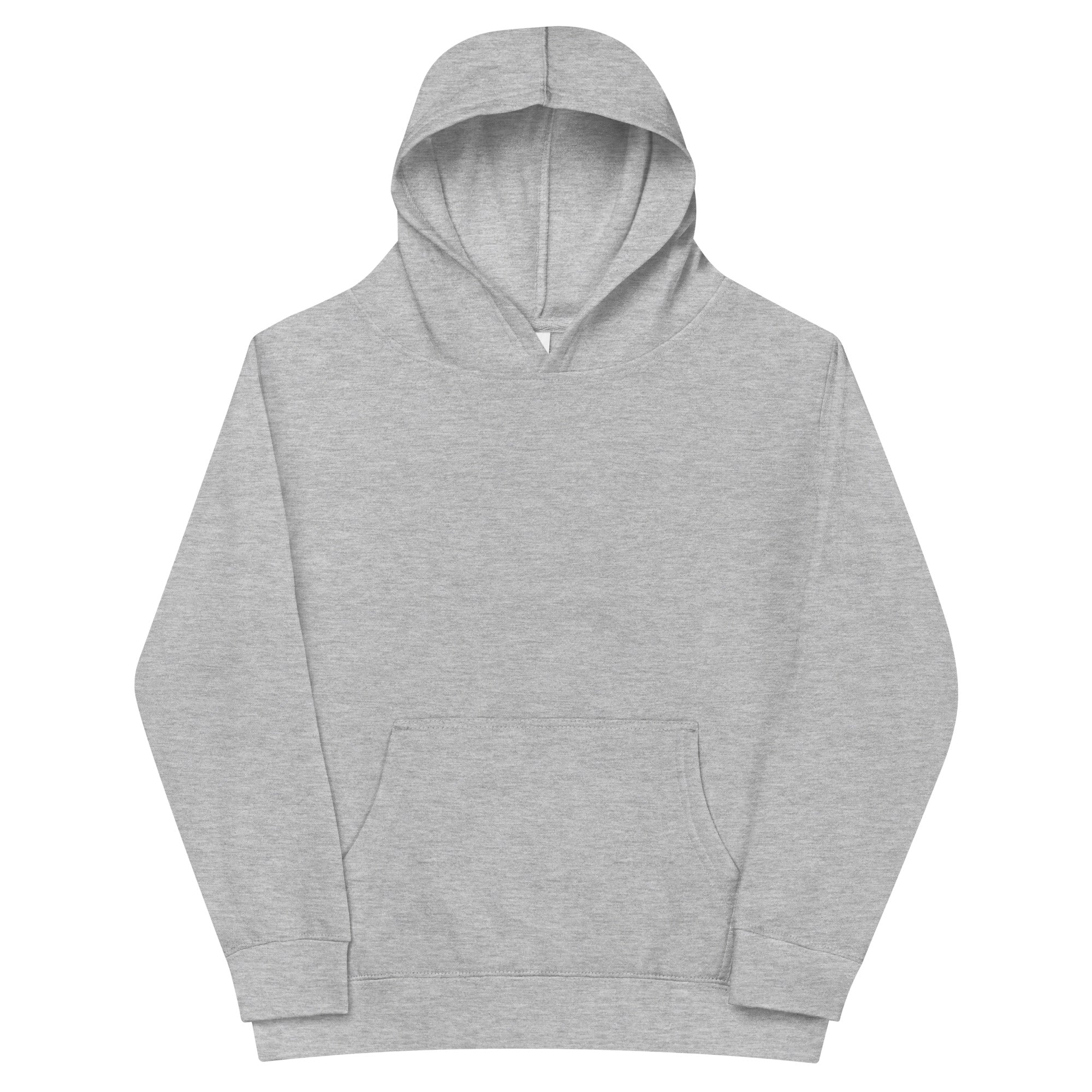 Kids ocean hoodie with a clean, classic plain front, soft cozy fleece for cooler days.