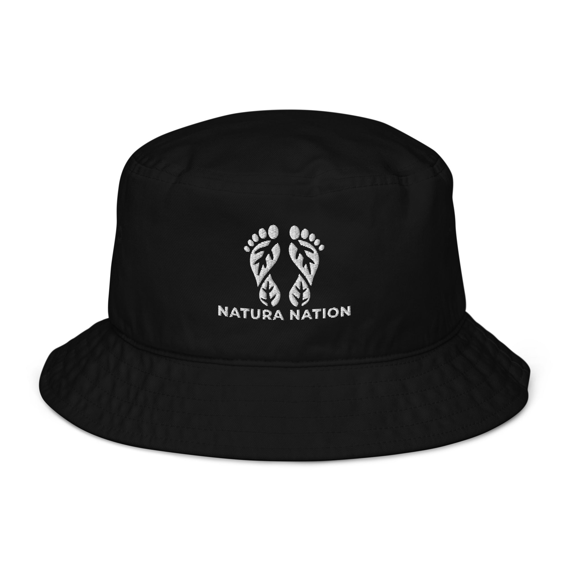Elevate your look with our Black Organic Bucket Hat. A versatile bucket hat and eco-friendly embroidered bucket hat, perfect for all your nature hat needs.