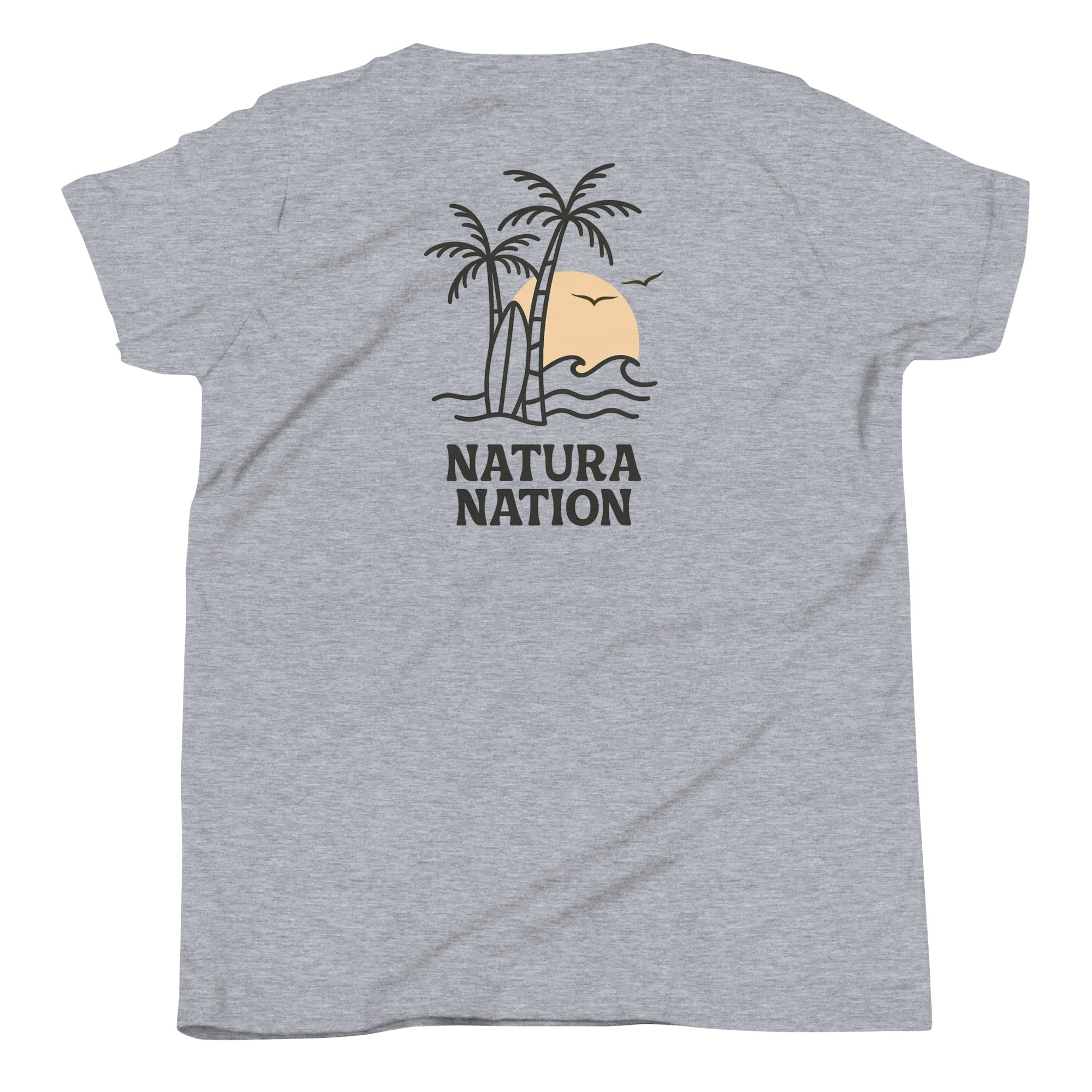 Shirt for teenagers with a tropical nature print.