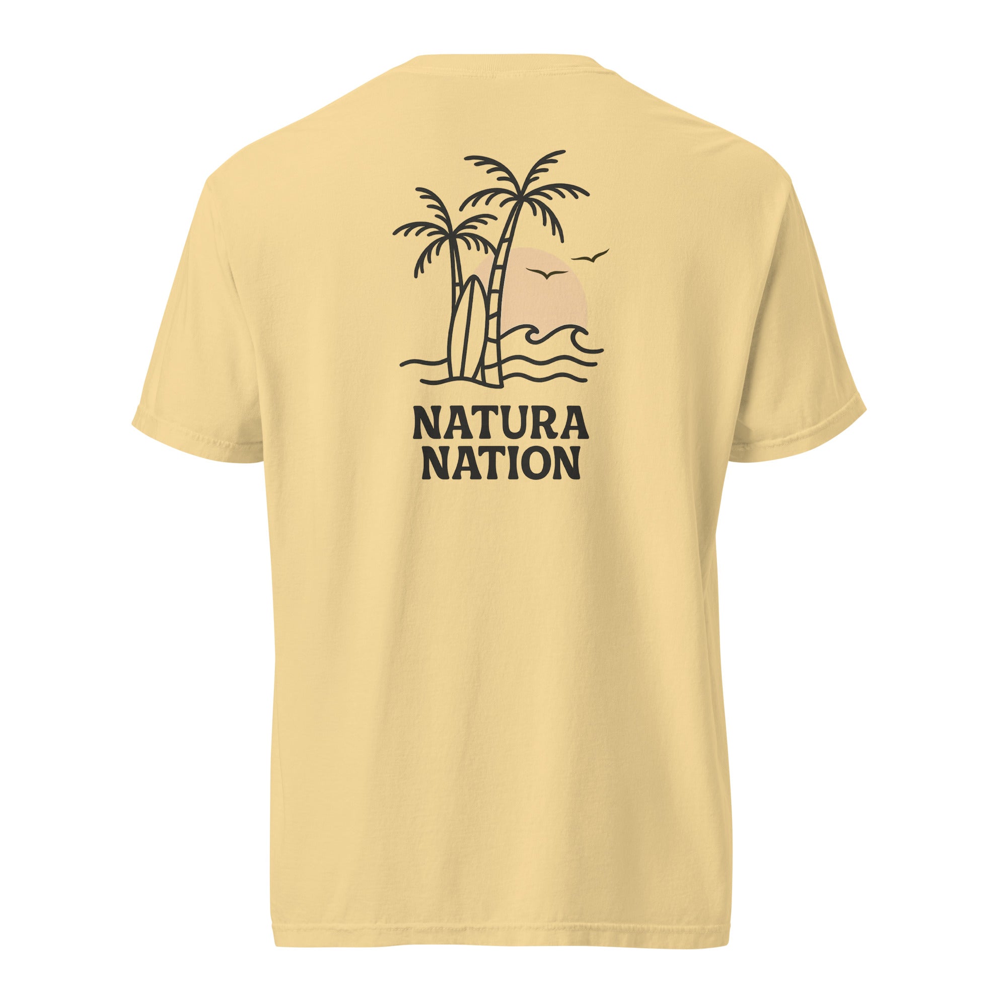 Butter Ocean T-Shirt featuring the 'Tropical Dreams' design. A warm Ocean Clothing piece for sunny, mellow days.