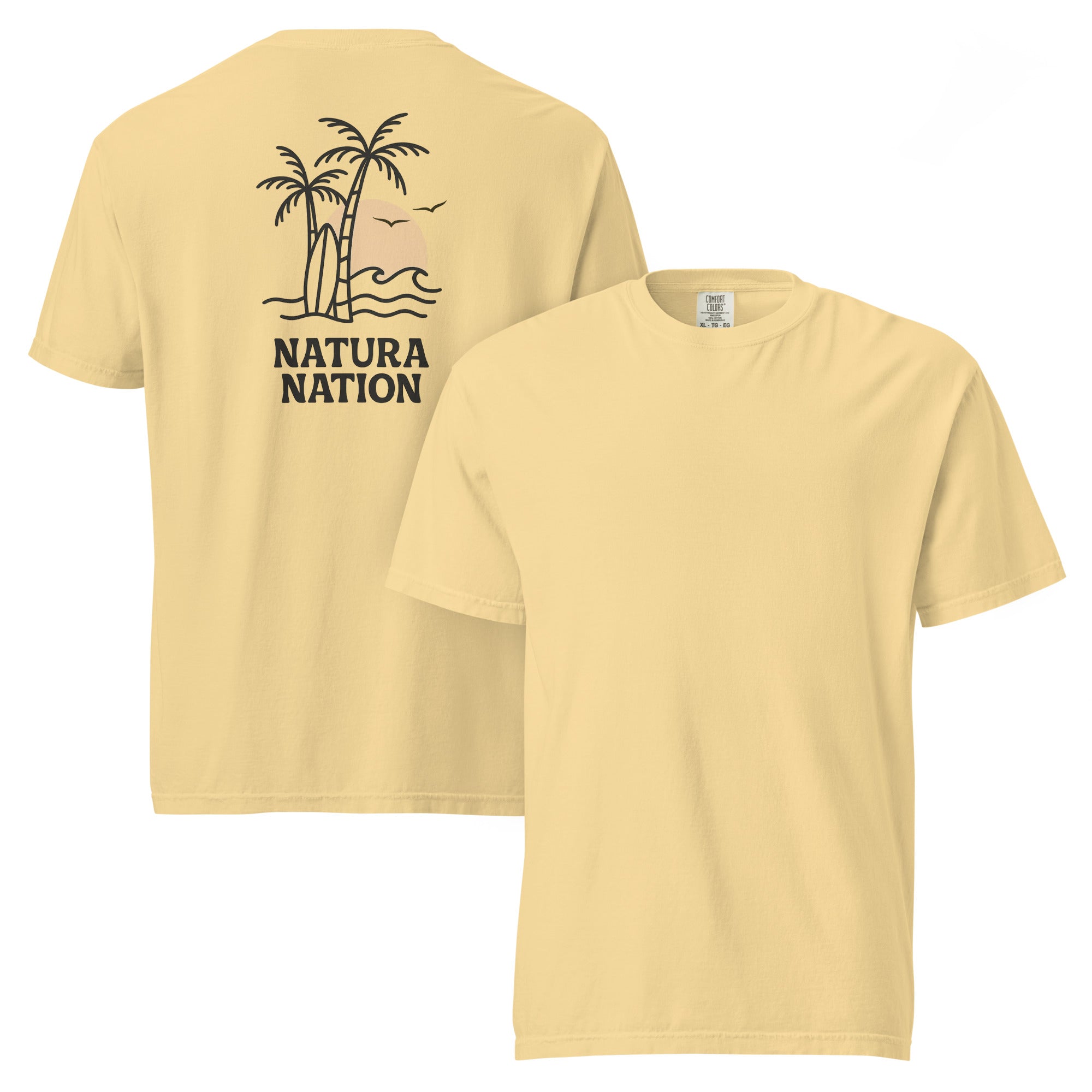 'Tropical Dreams' Butter Nature Shirt: Your subtle Nature T-Shirt choice for soft, inviting comfort.
