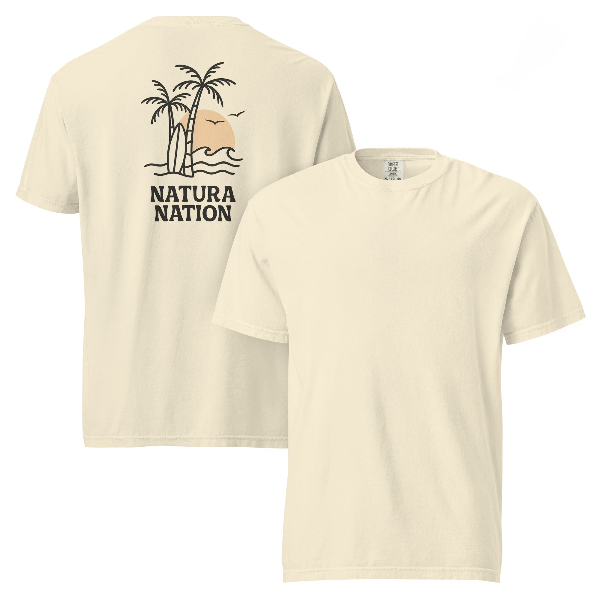 'Tropical Dreams' Ivory Nature Shirt: Your soft Nature T-Shirt choice for gentle coastal moments.