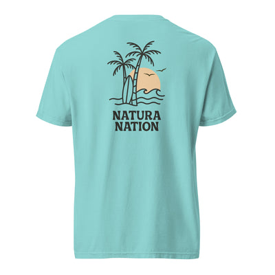 Lagoon Blue Ocean T-Shirt featuring the 'Tropical Dreams' design. A vibrant Ocean Clothing piece reflecting clear waters.