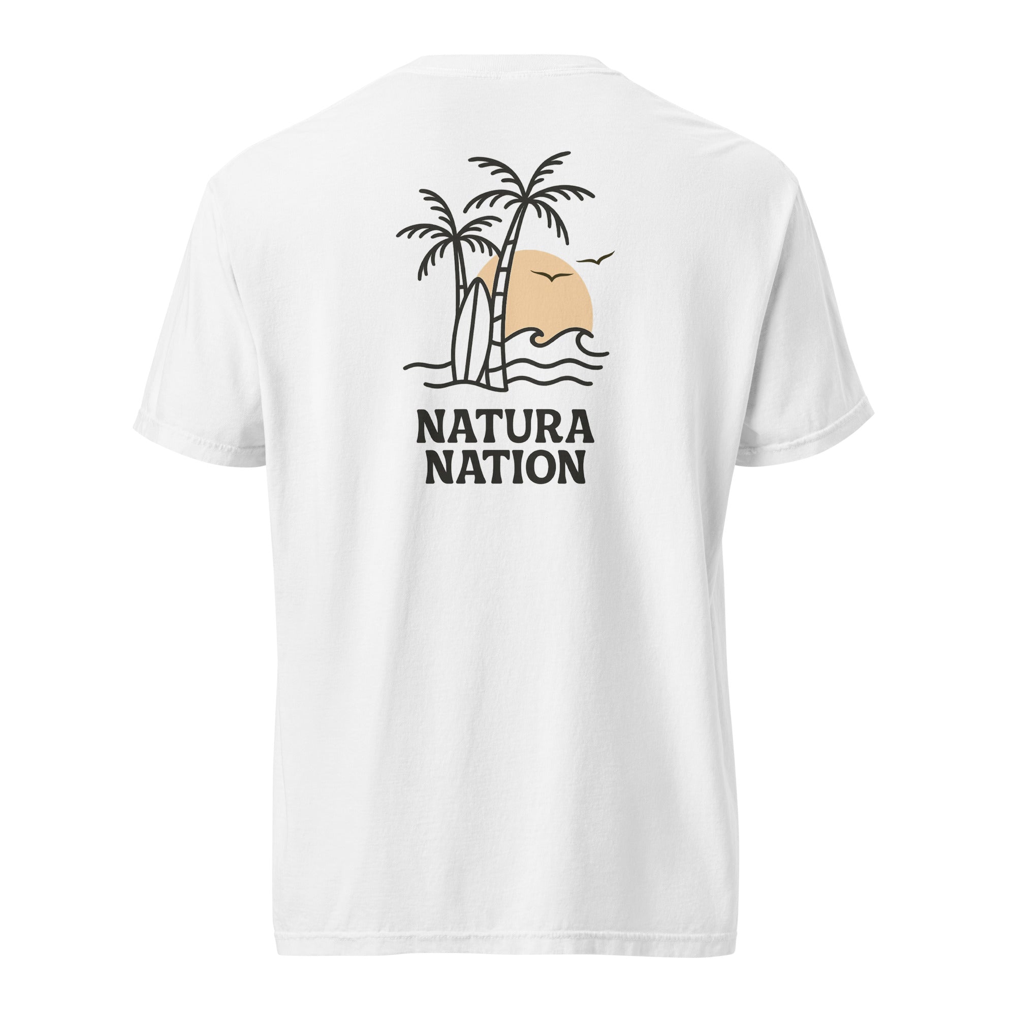 White Ocean T-Shirt featuring the 'Tropical Dreams' design. A pristine Ocean Clothing piece for sunny days.