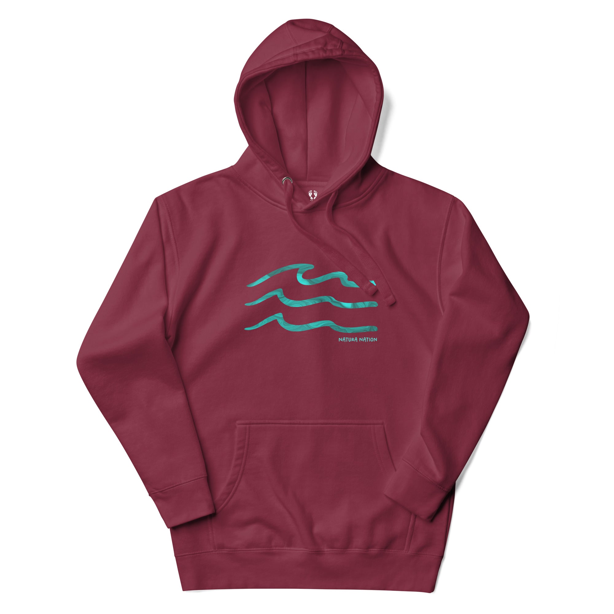 Comfortable Maroon Ocean Hoodie. An essential Nature Hoodie for laid-back coastal style.