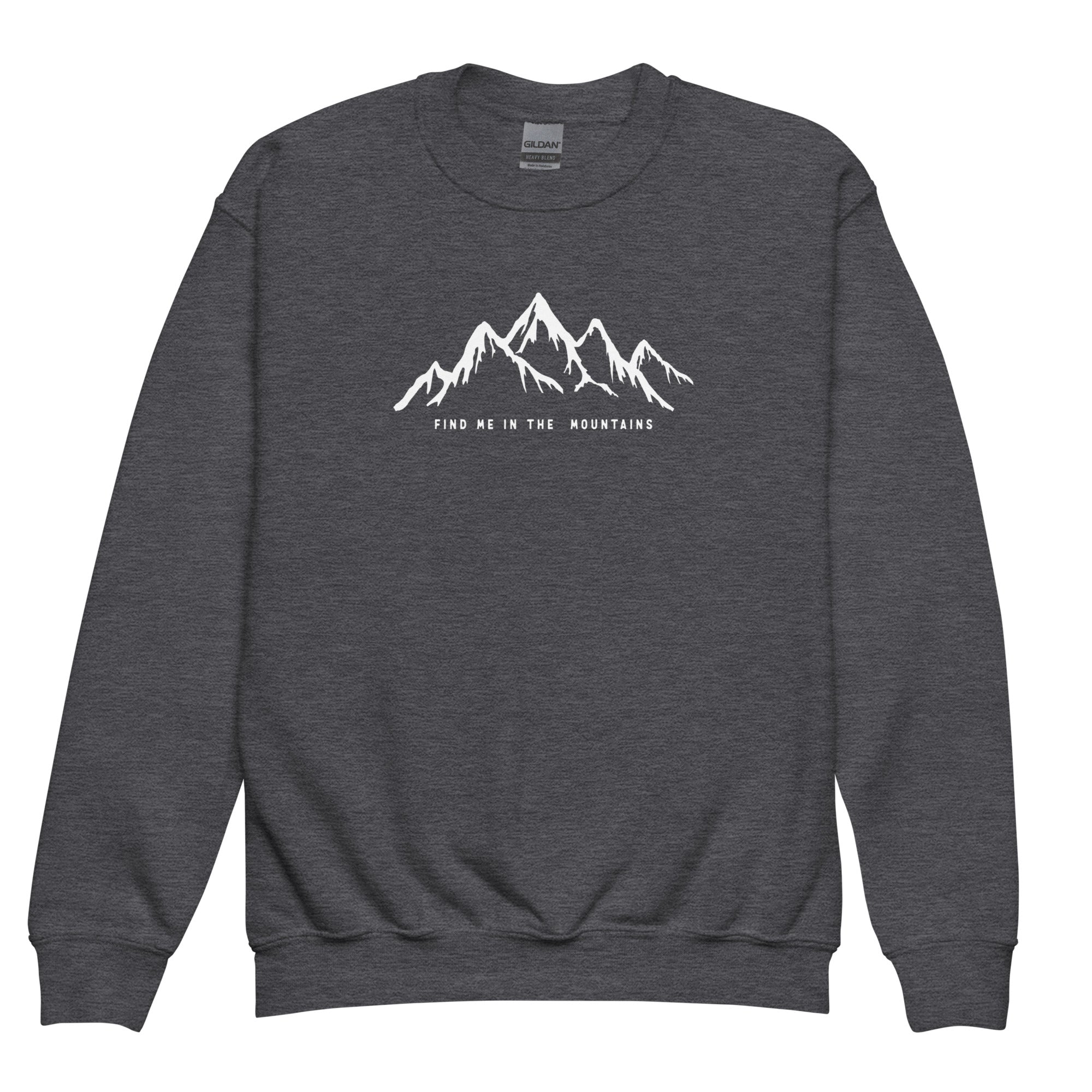 Youth mountain fleece sweatshirt for kids who love the outdoors.