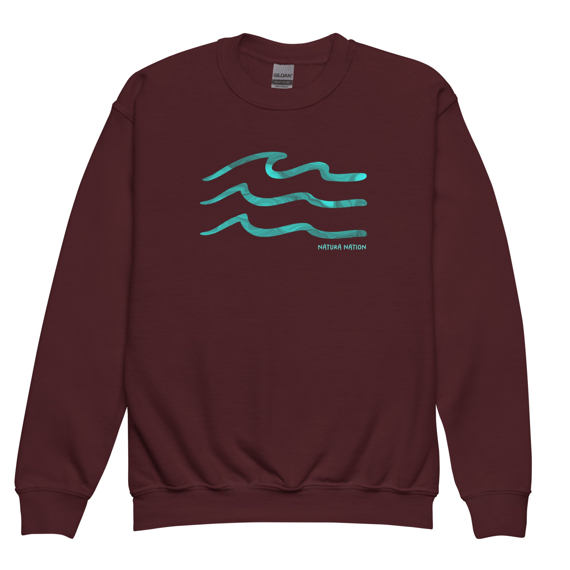 Youth graphic ocean sweatshirt for kids who love the sea and the beach.