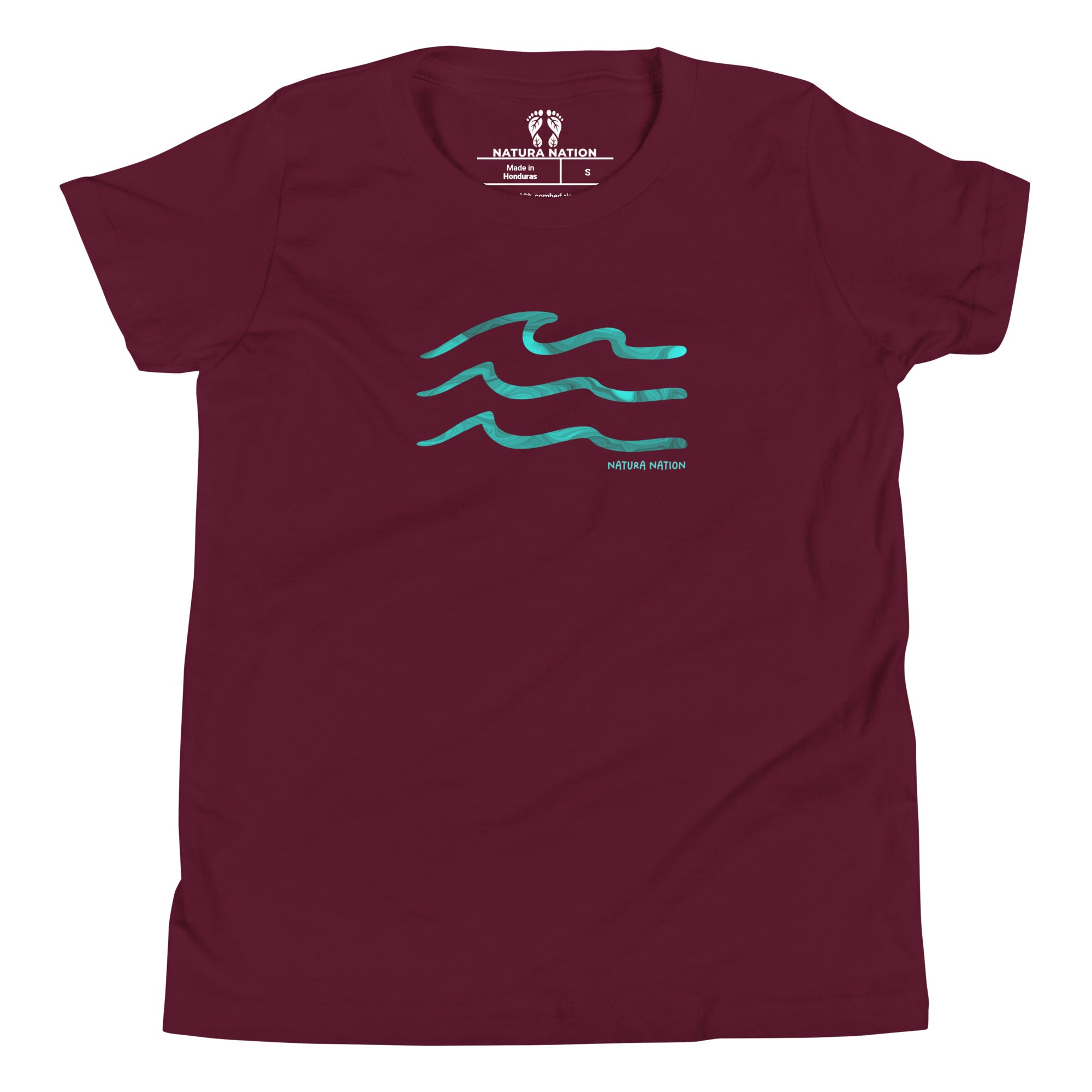 Graphic t-shirt for teens with an ocean waves design.