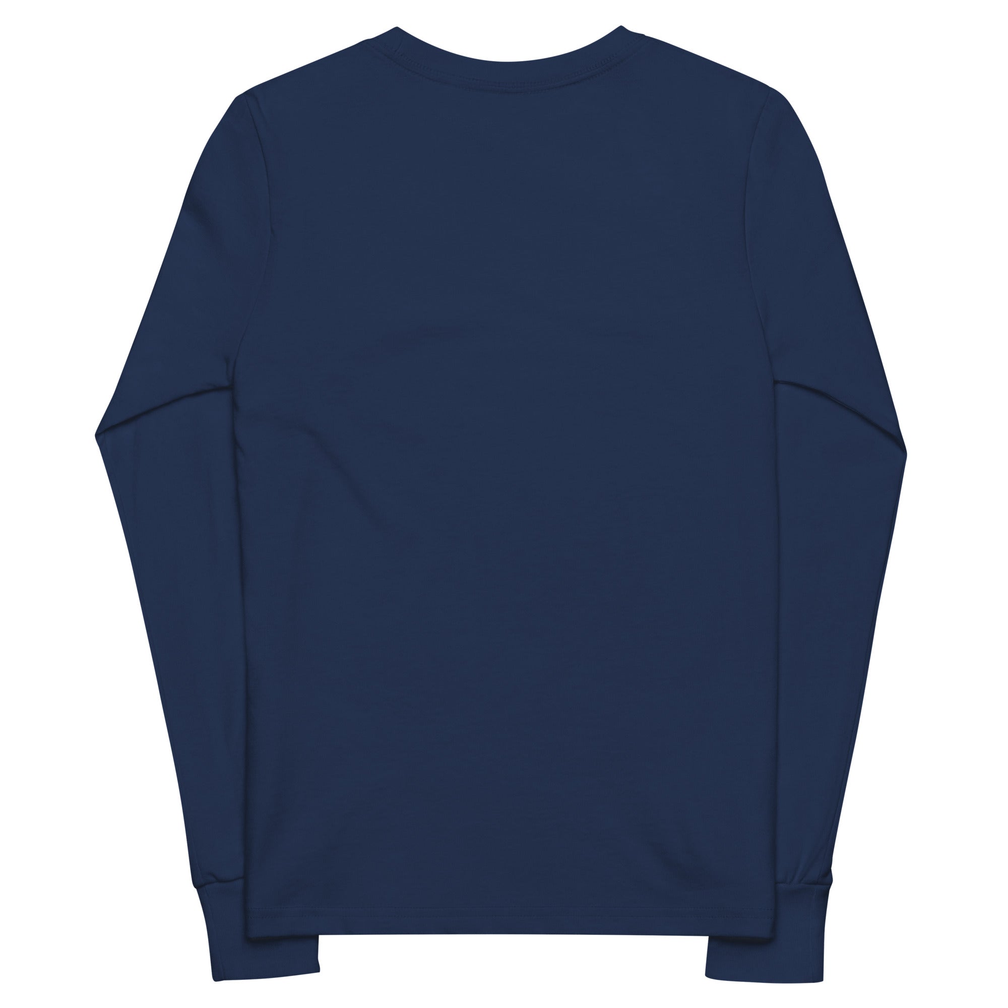 Youth nature long sleeve T-shirt with pine trees and mountain peaks for kids.